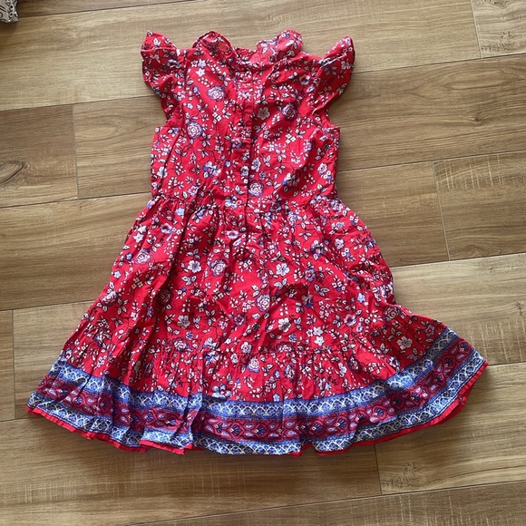 Janie and Jack Floral Ruffle Trim Dress - Picture 10 of 13